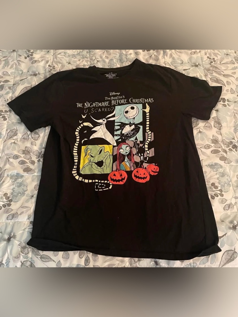 Nightmare Before Christmas T-shirt Jack Skellington, Sally, Zero, and Oogie Boog